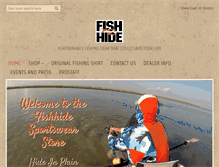 Tablet Screenshot of fishhidesportswear.com